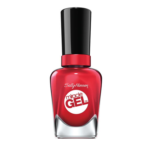 Sally Hansen - Smalto Unghie Miracle Gel - Smalto Gel Senza Lampada UV - Effetto Manicure Professionale - 444 Off With Her Red - 14,7 ml