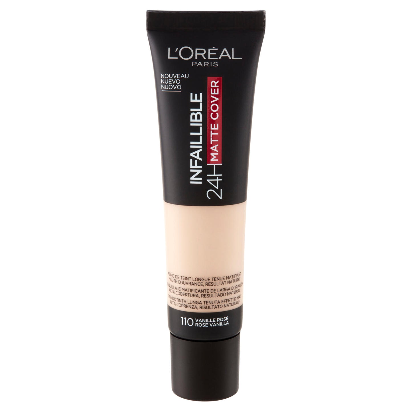 L'Oréal Paris Infaillible 24h Mat Cover Fondotinta Coprente Finish Matte Lunga Durata 110VanilleRosé (25531892)