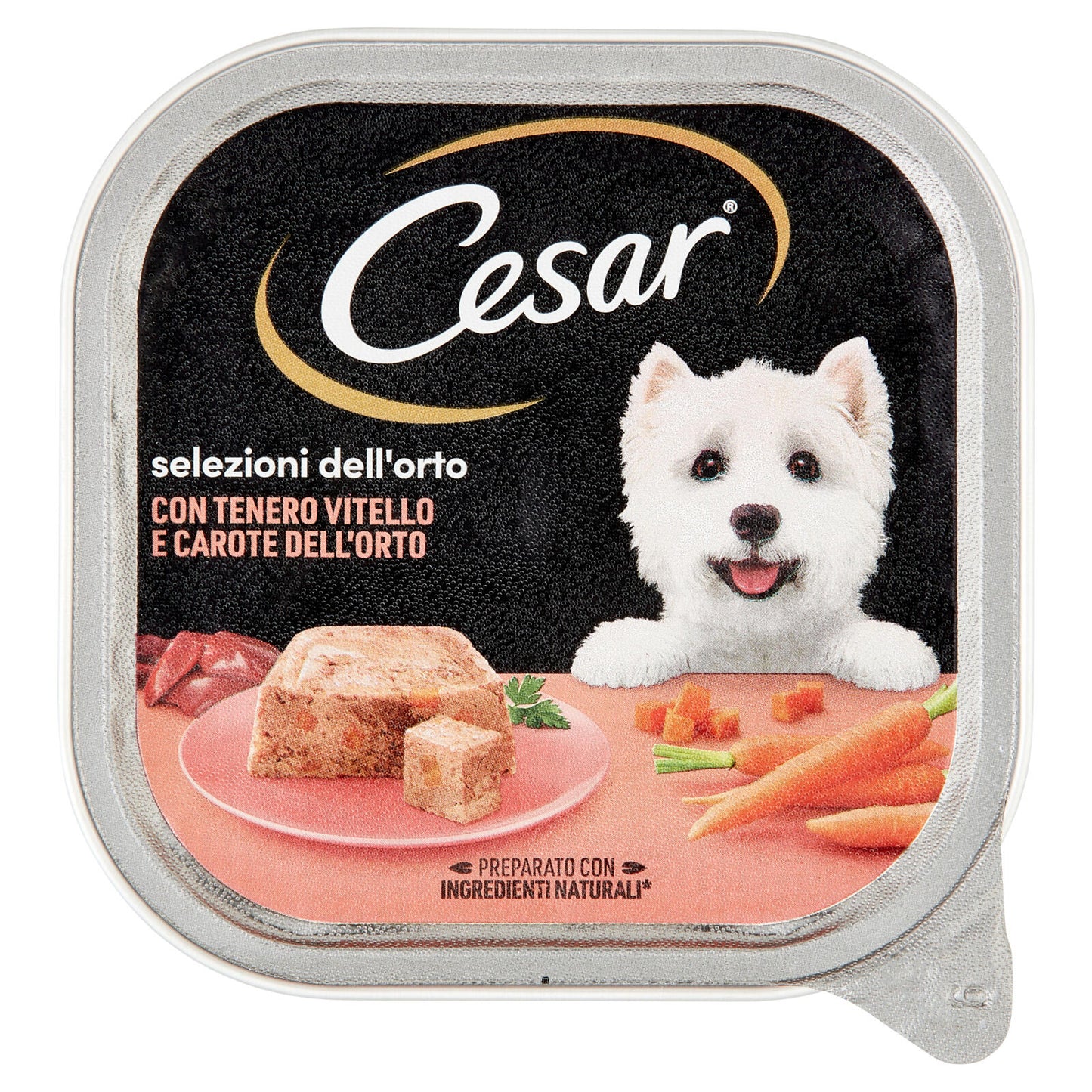 Cesar Selezione dell'Orto Cibo Umido Cane con Tenero Vitello e Carote dell'Orto 300 g (25522094)