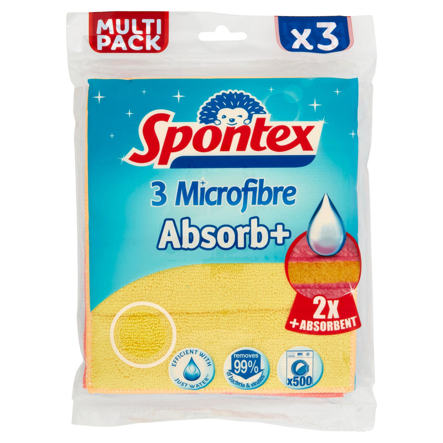 Spontex Microfibre Absorb+ x3