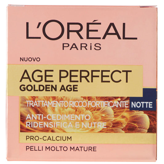 L'Oréal Paris Age Perfect Golden Age Trattamento Ricco Fortificante Notte Pelli Molto Mature 50 ml