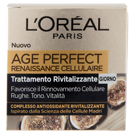 L'Oréal Paris Crema Viso Giorno Anti-rughe Age Perfect Reinassance Cellulaire, 50 ml
