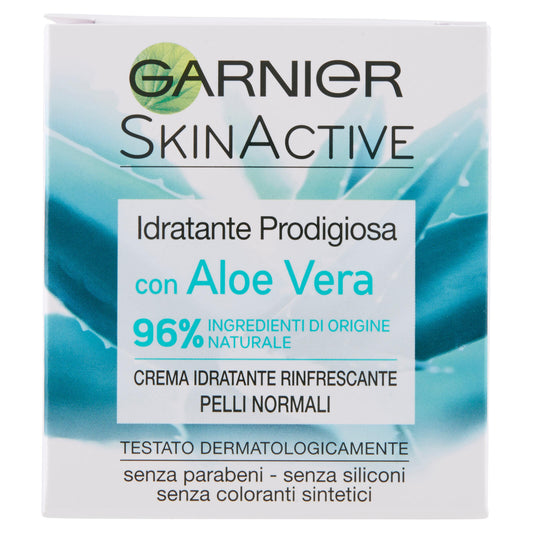 Garnier Idratante Prodigiosa con Aloe Vera - Crema viso idratante rinfrescante pelli normali - 50 ml