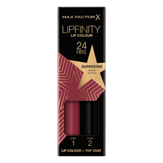 Max Factor Lipfinity Lip Colour Tinta Labbra Matte Lunga Durata e Gloss Idratante, Applicazione Bifase, 86 Superstar