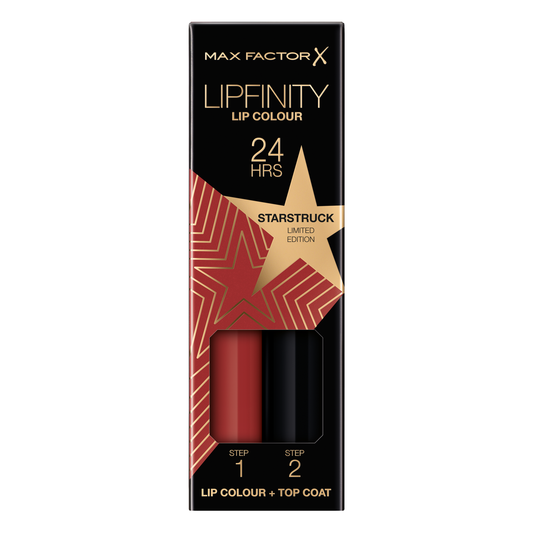 Max Factor Lipfinity Lip Colour Tinta Labbra Matte Lunga Durata e Gloss Idratante, Applicazione Bifase, 90 Starstruck