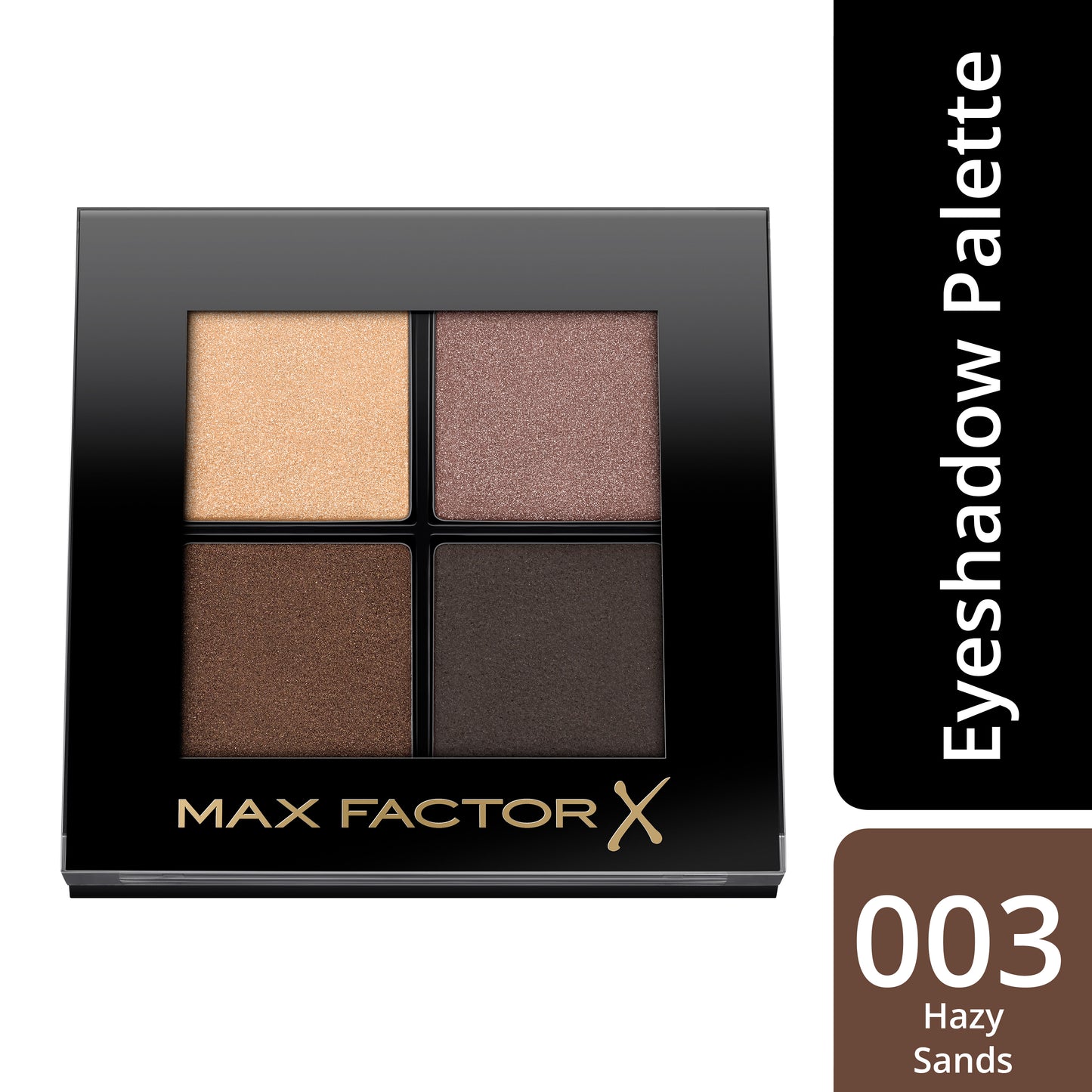 Max Factor Colour X-Pert Soft Touch Palette Ombretti, 4 Ombretti dal Colore Intenso, Altamente Sfumabili, 003 Hazy Sands