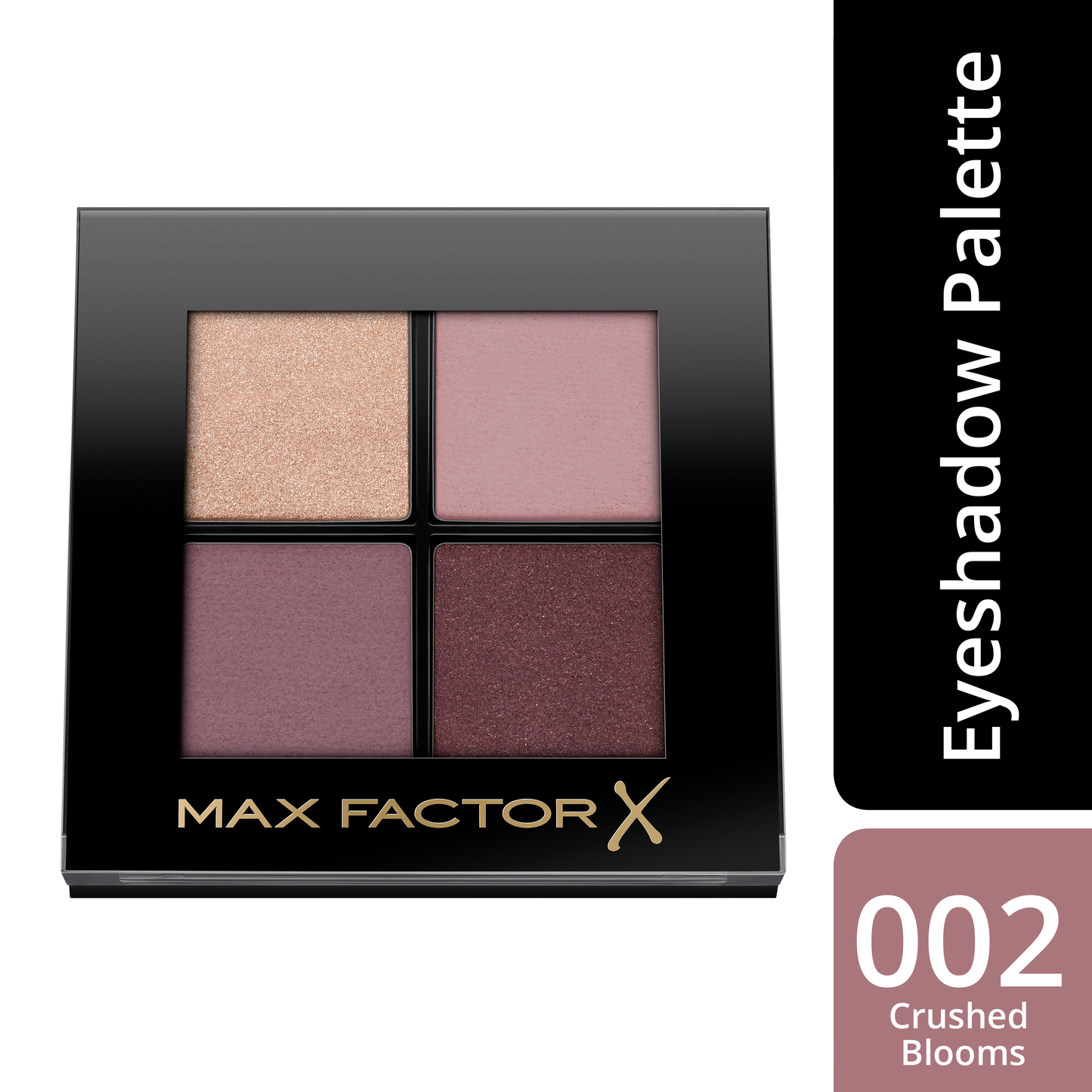 Max Factor Colour X-Pert Soft Touch Palette Ombretti, 4 Ombretti dal Colore Intenso, Altamente Sfumabili, 002 Crushed Blooms