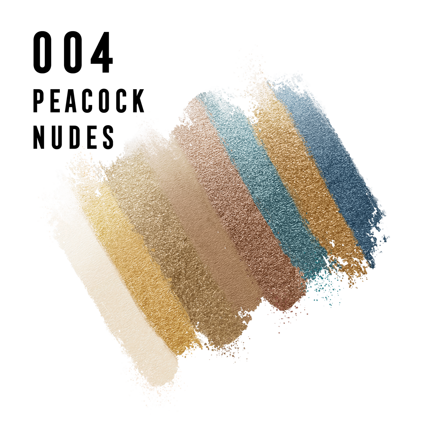 Max Factor Masterpiece Nude Palette, 8 Ombretti dal Colore Intenso, Formula Cremosa Sfumabile, 3 Finish, Tonalità Peacock Nudes
