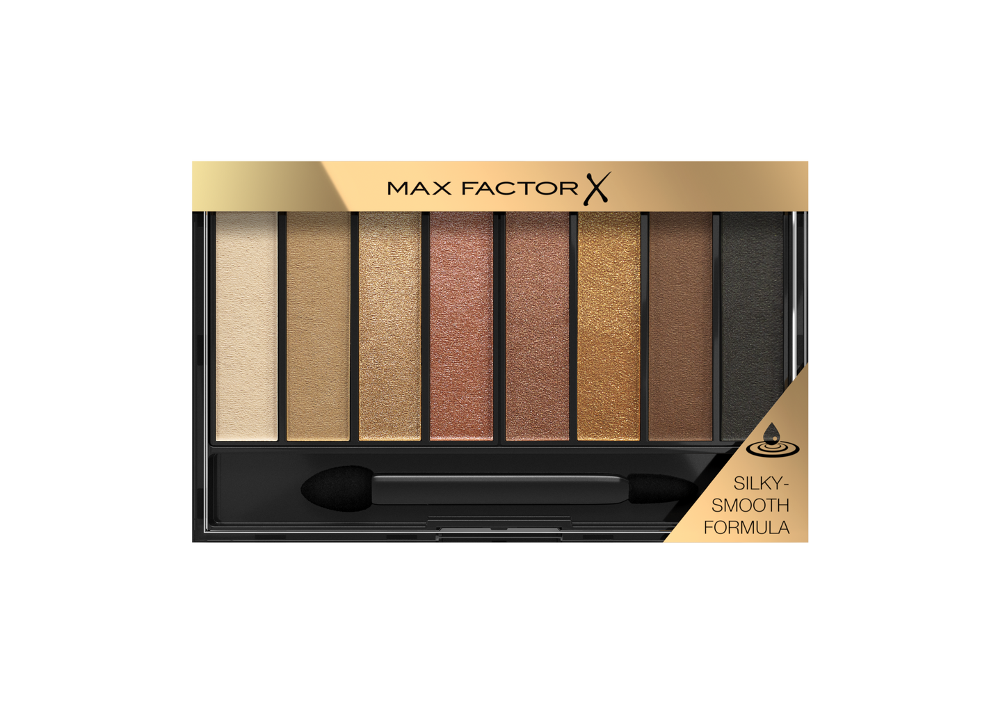 Max Factor Masterpiece Nude Palette, 8 Ombretti dal Colore Intenso, Formula Cremosa Sfumabile, 3 Finish, Tonalità Golden Nudes