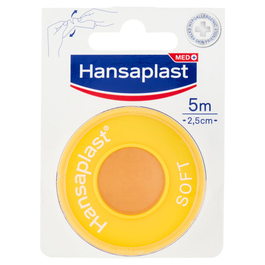 Hansaplast Med+ Soft 5 m 2,5 cm