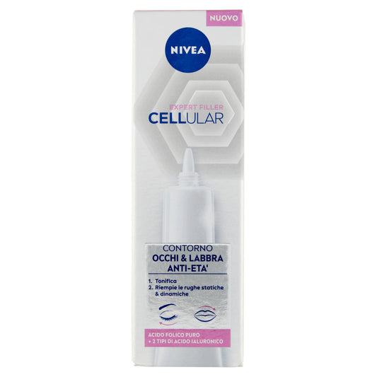 Nivea Cellular Expert Filler Contorno Occhi & Labbra Anti-Età 15 ml