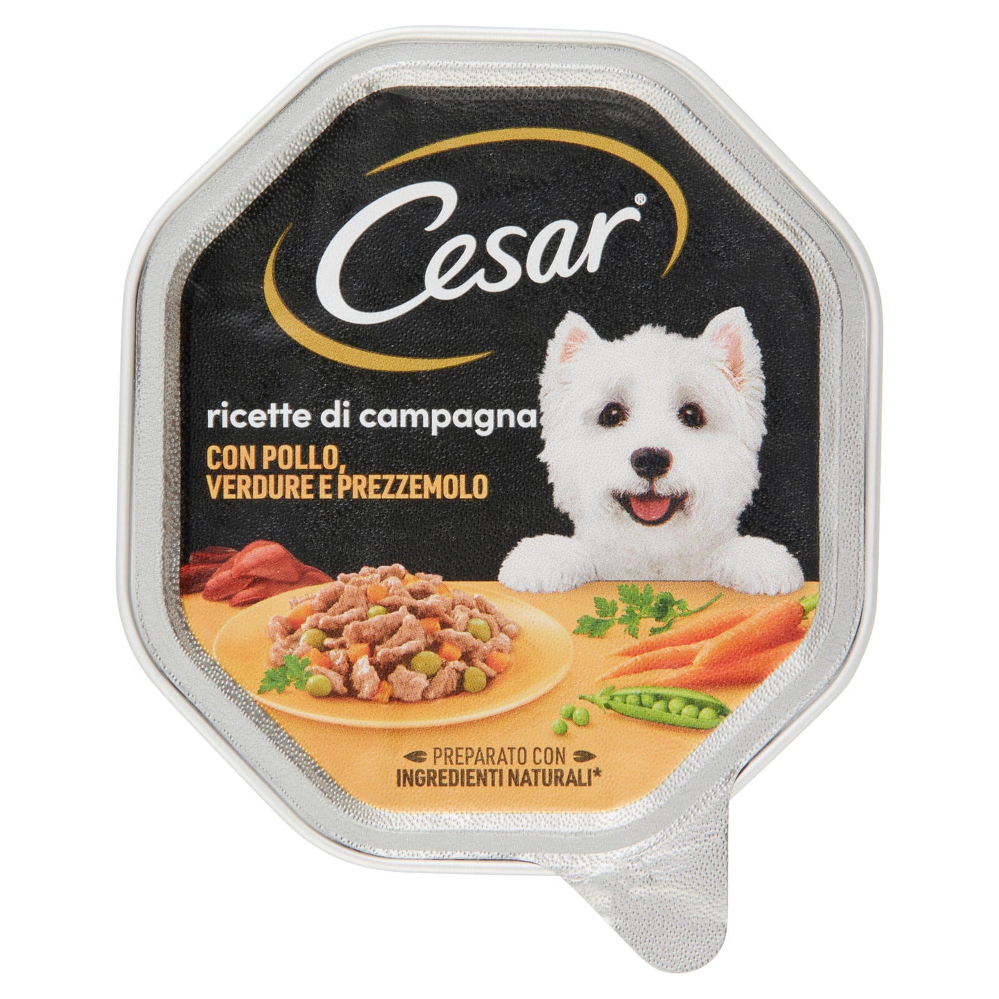 Cesar Ricette di Campagna Cibo Umido Cane in Vaschetta con Pollo, Verdurine e Prezzemolo 150 g (25522092)