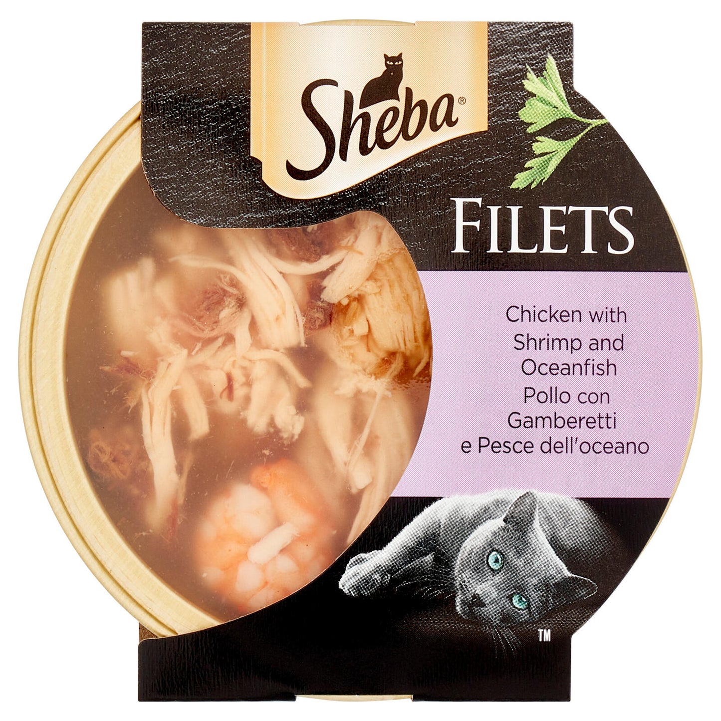 Sheba Filets Cibo Umido Gatto Pollo con Gamberetti e Pesce dell'oceano 60 g (25603253)