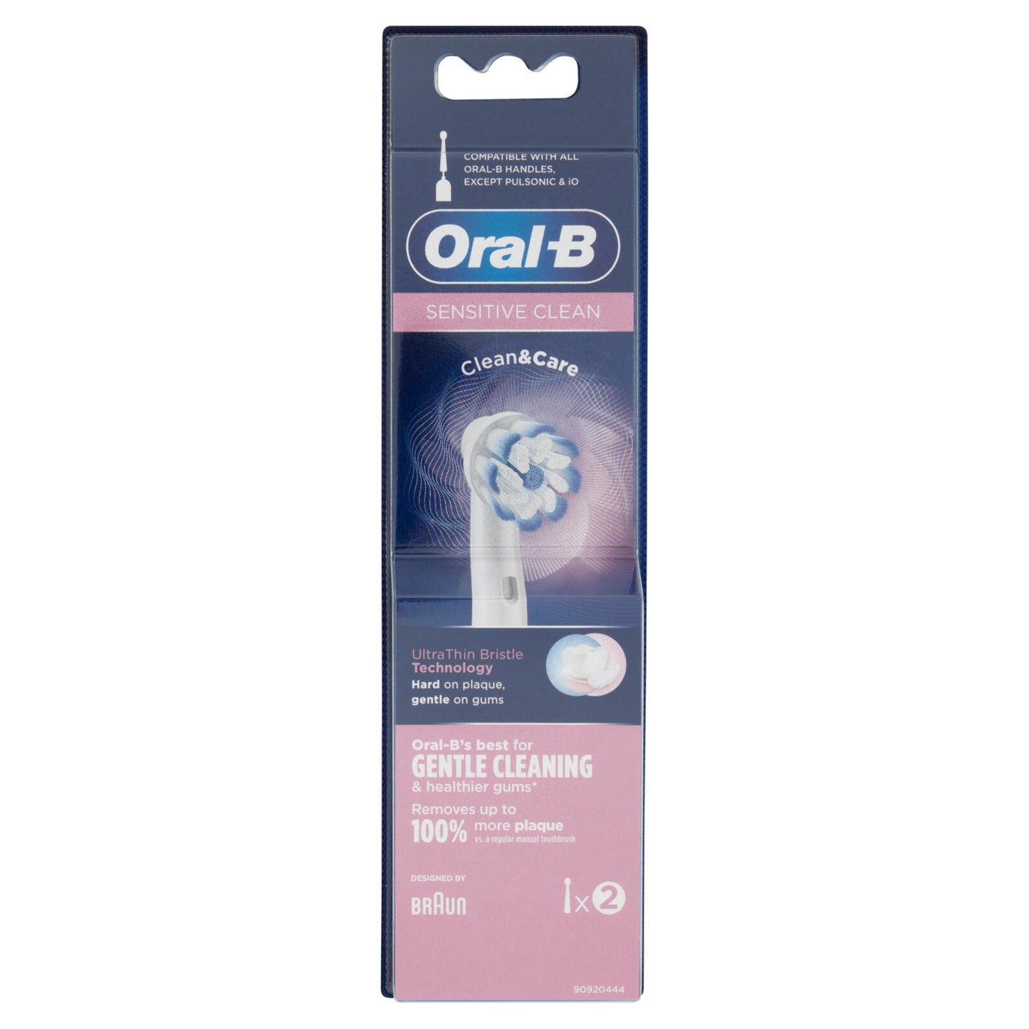 Oral-B Sensitive Clean Testine di Ricambio per Spazzolino Elettrico Ricaricabile - 2 Refills (25567151)