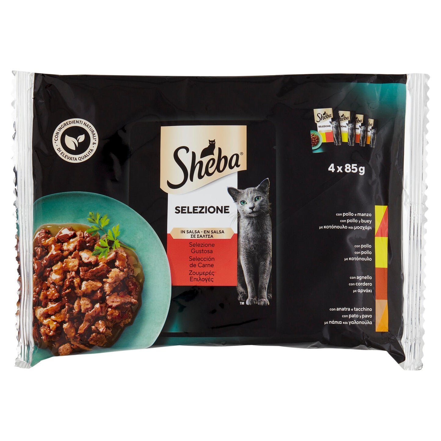 Sheba Selezione Cibo Umido Gatto in Salsa Selezione Gustosa 4 x 85g (25603472)