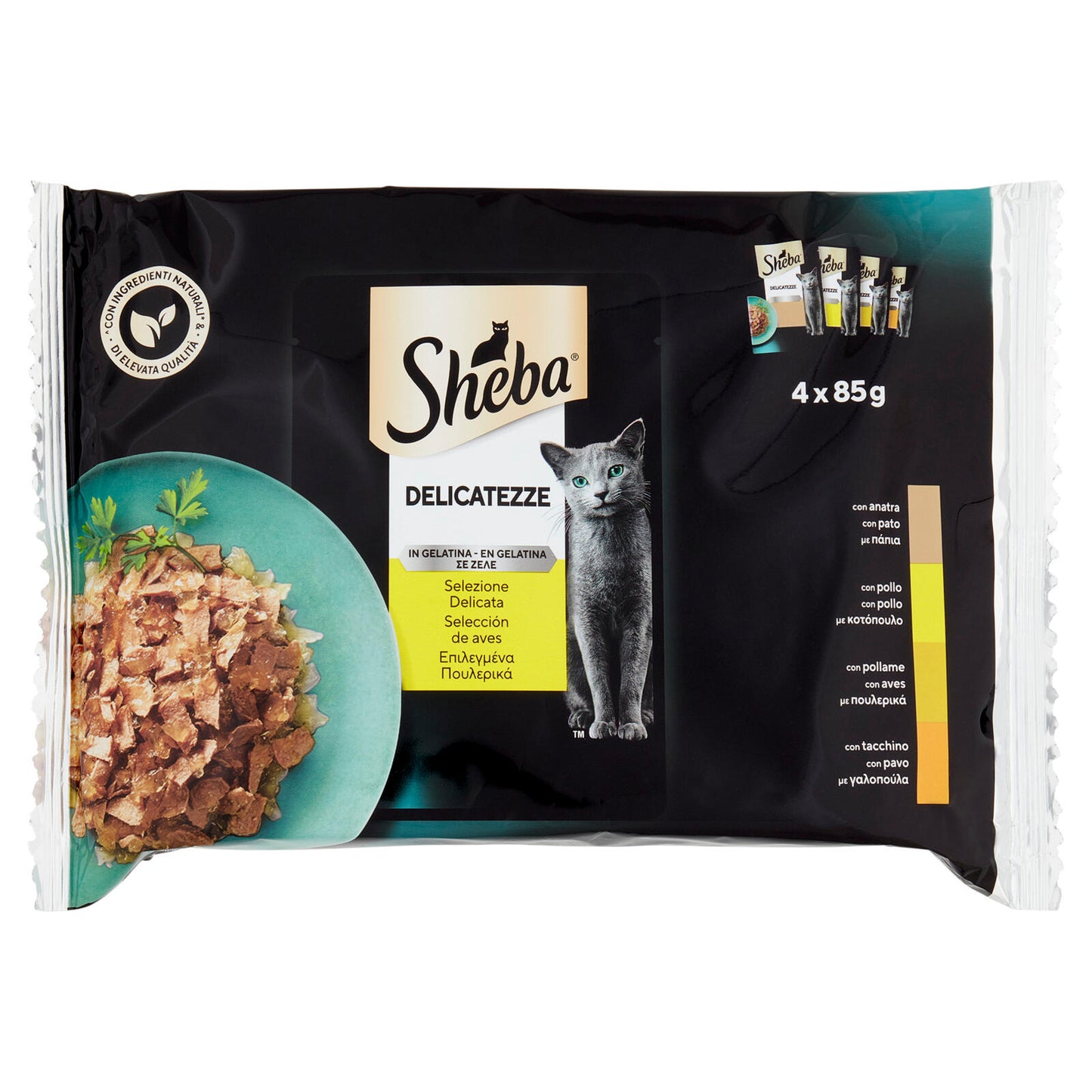 Sheba Delicatezze in gelatina cibo umido gatto Selezione Delicata 4x85g (25603215)