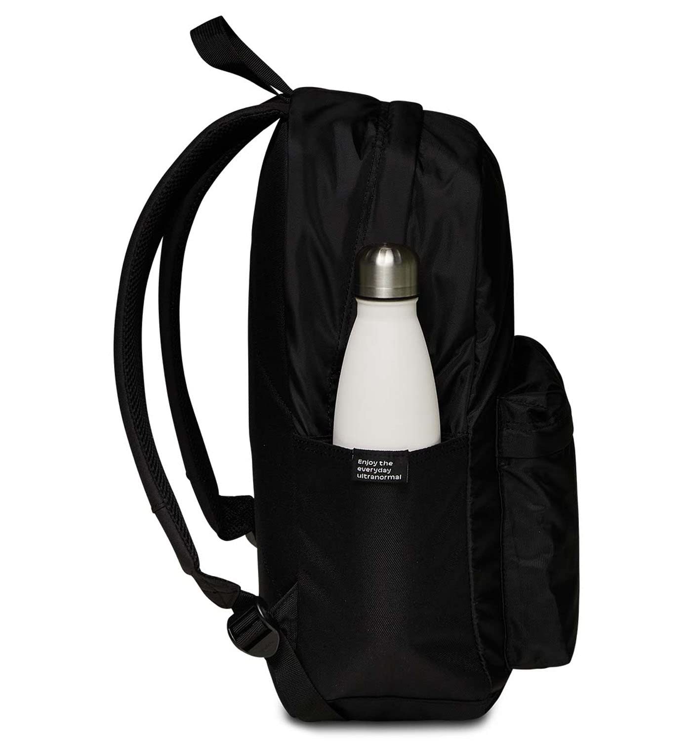 Invicta Zaino Scuola CARLSON, Nero - Tasca Interna, Tasca Porta PC, Tasche Laterali Porta Borraccia - Zaino Viaggio, Zaino Università - Eco Material (25531298)