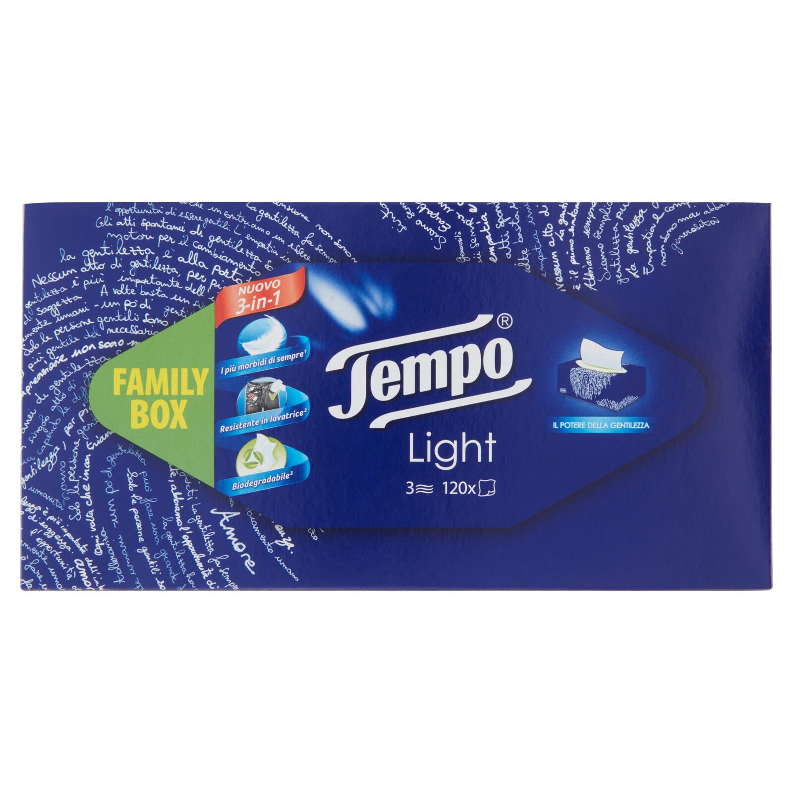 Tempo Family Box Light Fazzoletti 3 Veli 120 pz ->