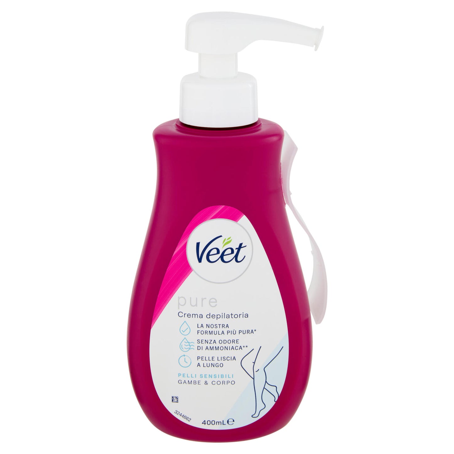 Veet Crema Depilatoria Pelli Sensibili, per Gambe, Braccia, Ascelle e Zona Bikini, 400 ml (25613314)