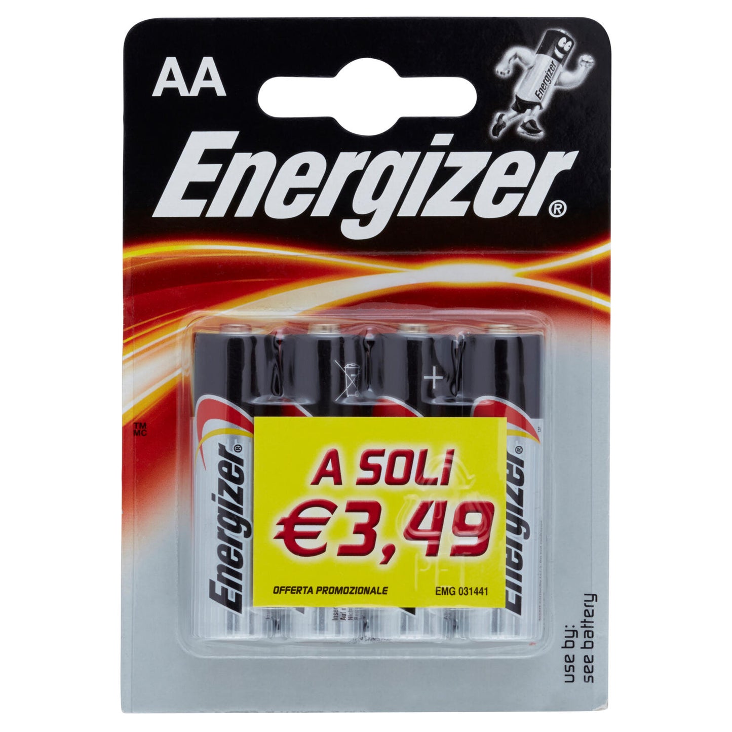 Energizer AA - LR6 Alkaline 1,5V 4 pezzi (25526286)