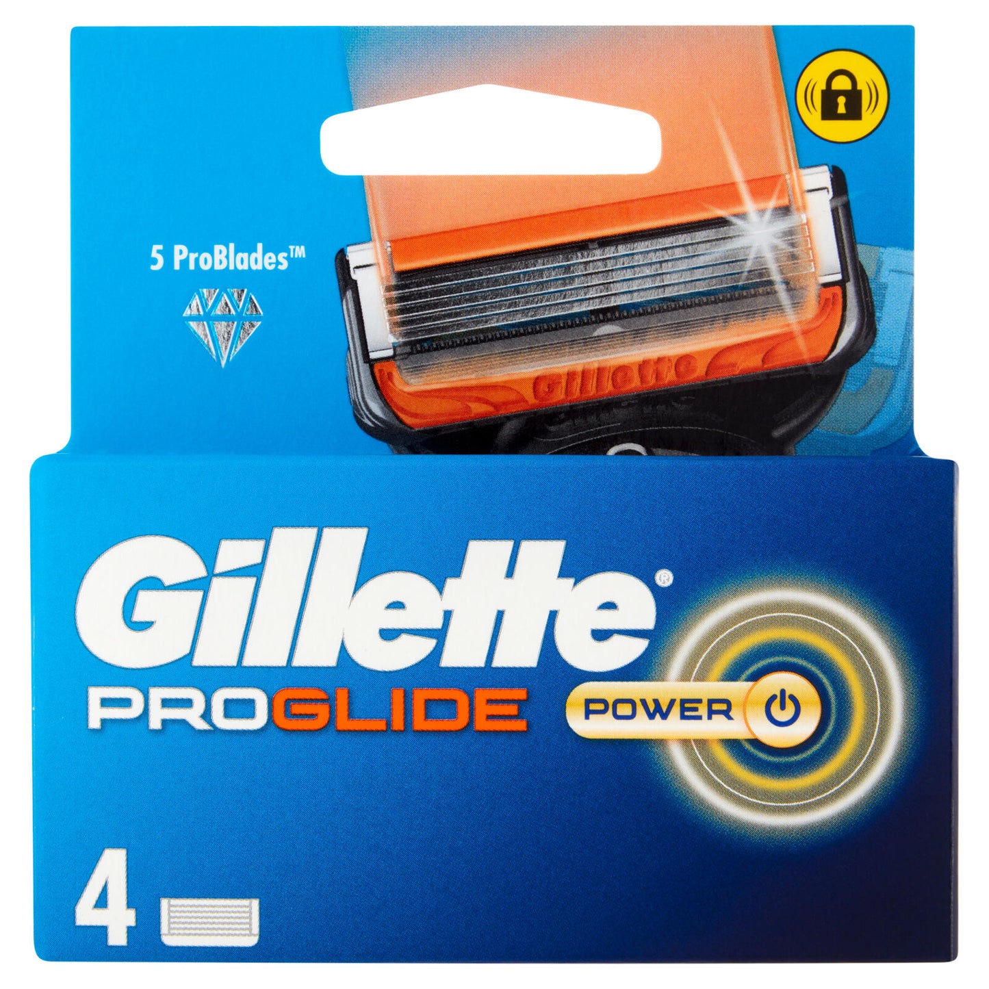 Gillette Proglide Power Lamette di ricambio per Rasoio da Uomo, 4 Ricariche (25530547)