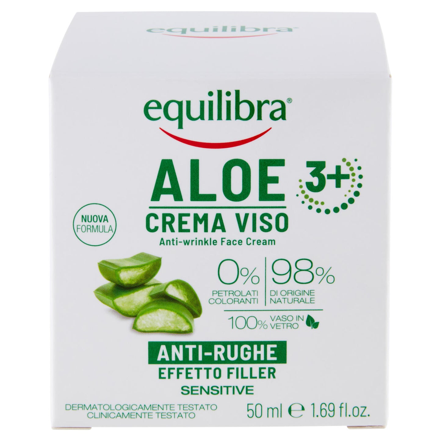 equilibra Aloe 3+ Crema Viso Anti-Rughe Effetto Filler 50 ml (25526329)