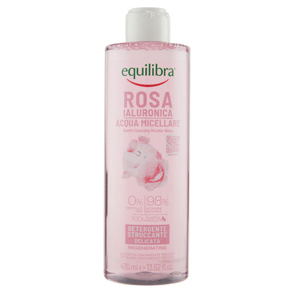 equilibra Rosa Ialuronica Acqua Micellare Detergente Struccante Delicata 400 ml