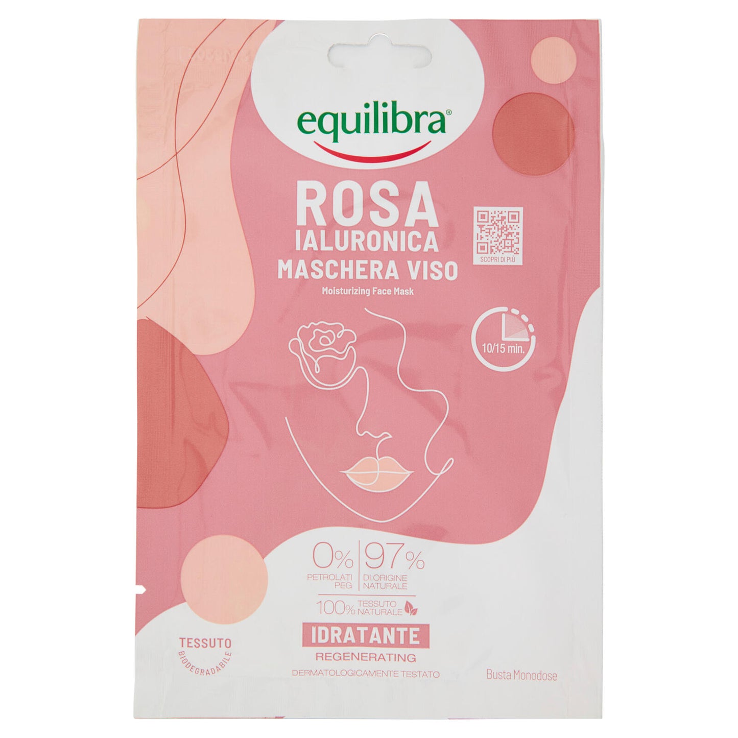 equilibra Rosa Ialuronica Maschera Viso Idratante (25526408)