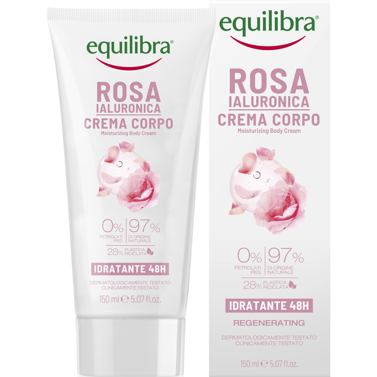 EQUILIBRA - Crema Corpo Idratante Rosa Ialuronica - 48H - 150 ml (25526319)