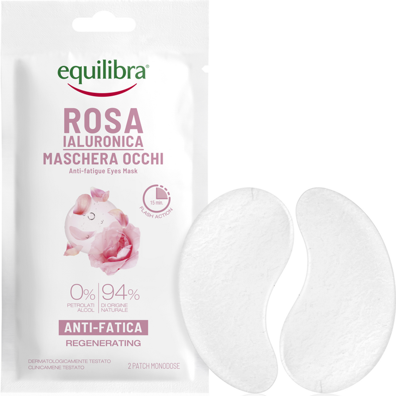 EQUILIBRA - Maschera Occhi Anti-Fatica con Acido Ialuronico - 2 Patch Monodose (25526324)