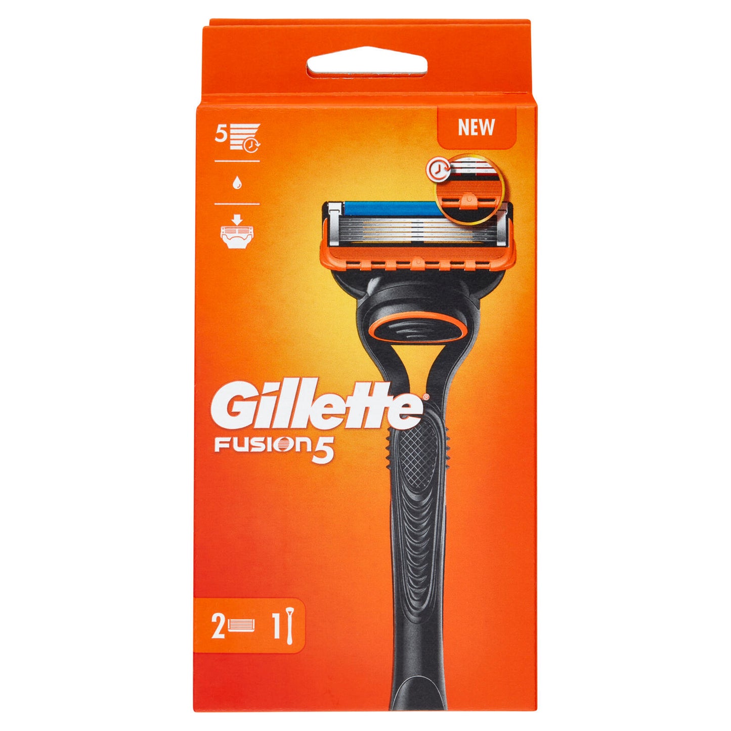 Gillette Rasoio Uomo Fusion5 a 5 lame, 1 Manico + 2 Lamette Barba (25530556)