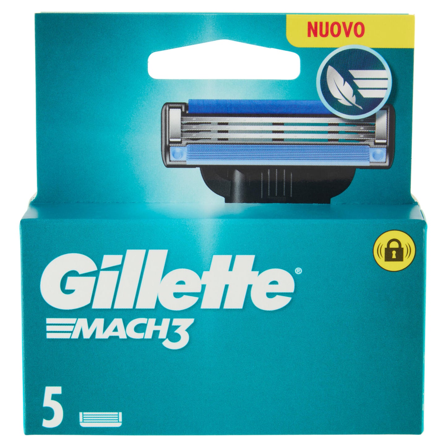 Gillette Mach3 Lamette di ricambio per Rasoio da Uomo, 5 Ricariche (25530543)
