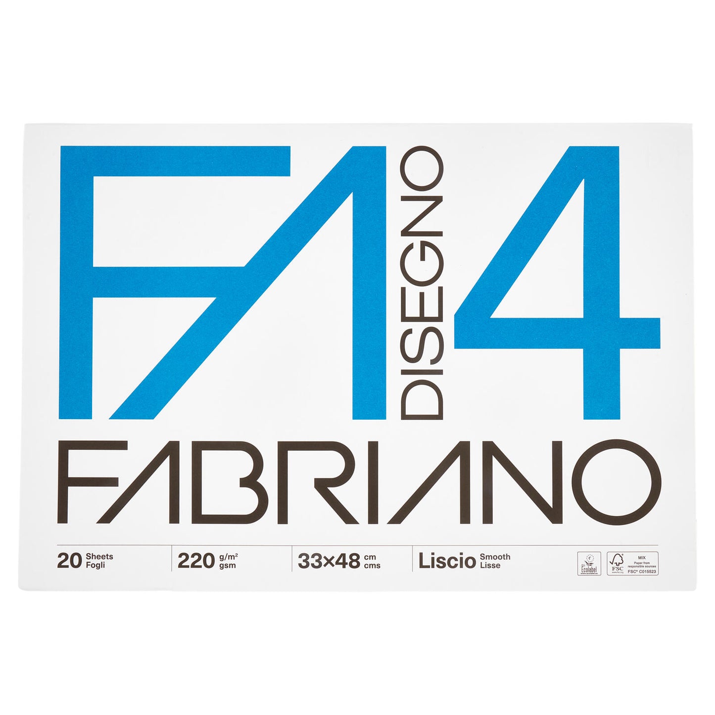 Fabriano Disegno 4 220 g/m² 33x48 cm Liscio 20 Fogli (25528386)