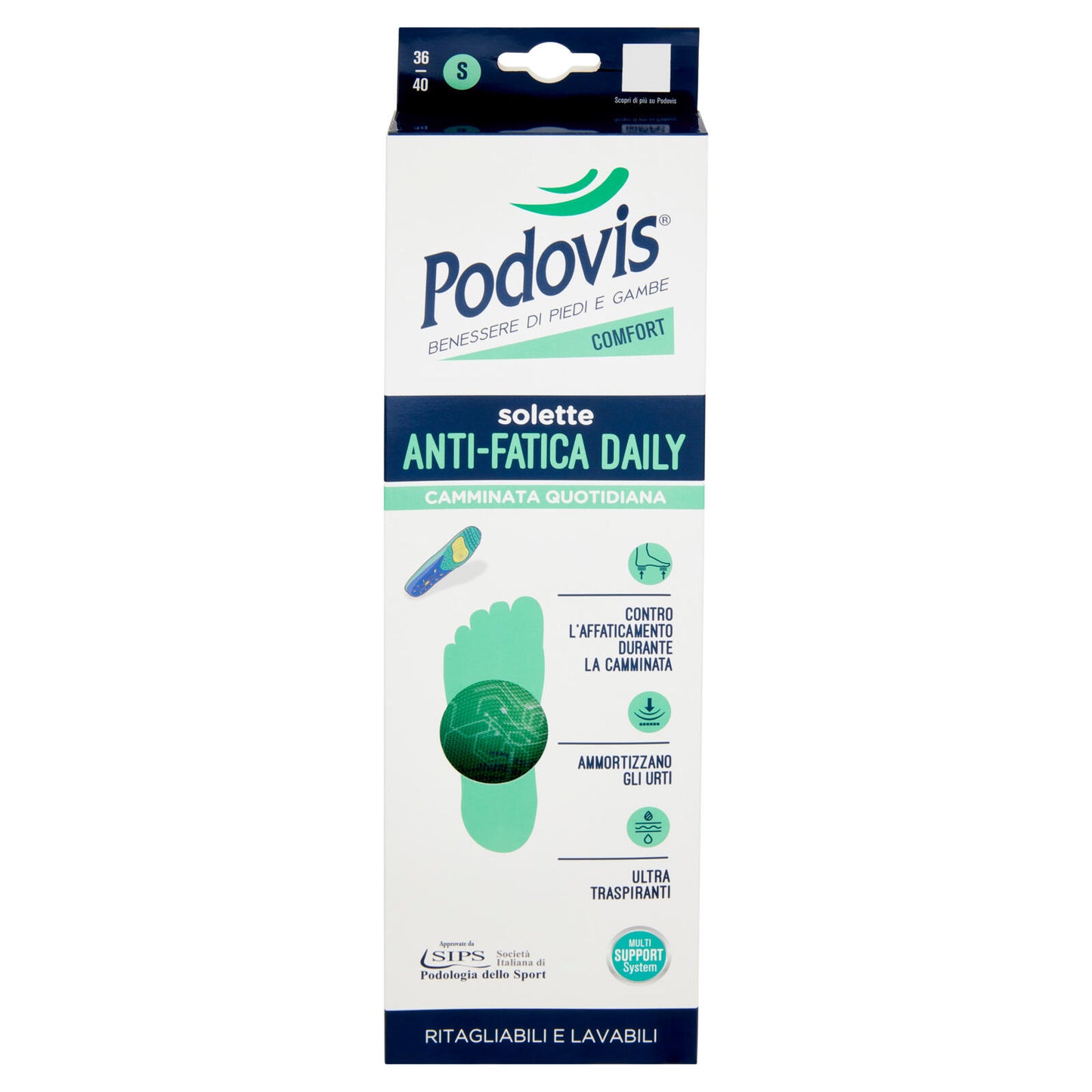 Podovis Comfort solette Anti-Fatica Daily S 36/40 1 Paio (25579870)