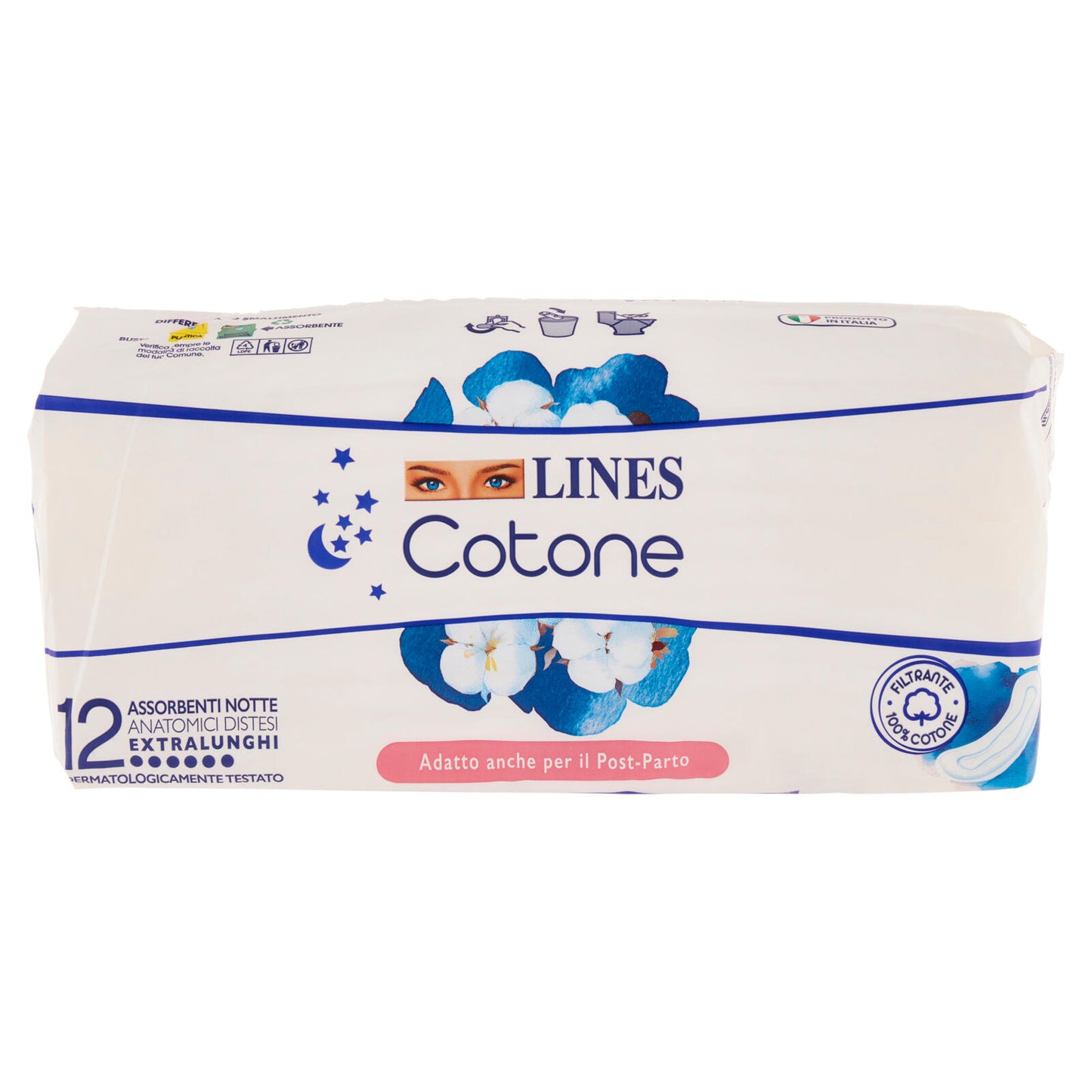 Lines Cotone Assorbenti Notte Extralunghi 12 pz (25533421)