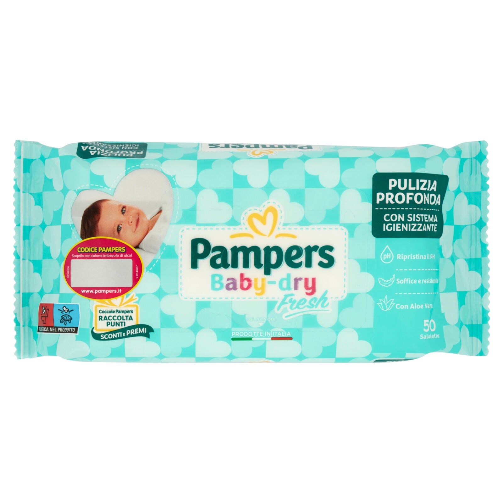 Pampers Baby-dry Fresh Salviette 50 pz ->