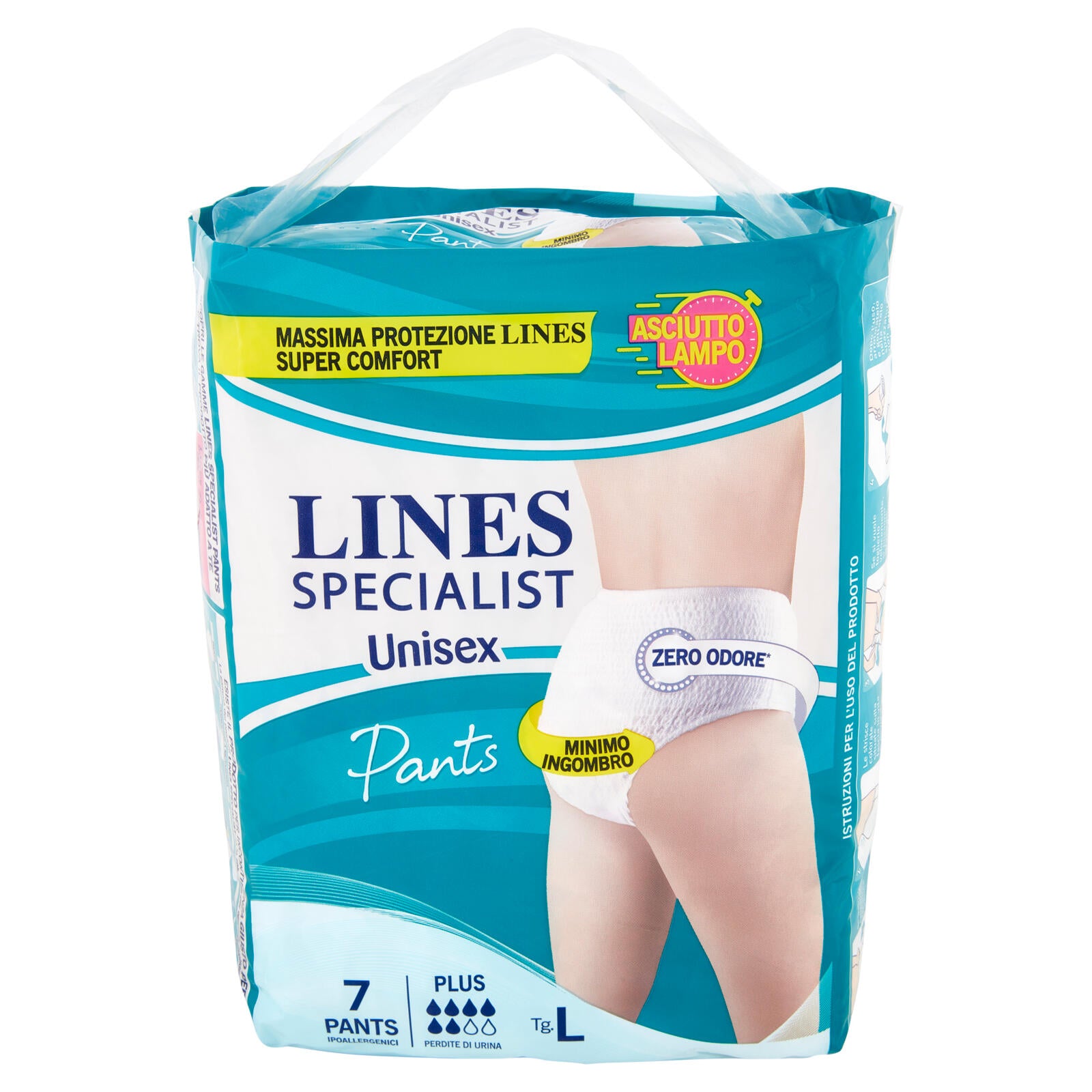 Lines Specialist Unisex Plus Pants Ipoallergenici Tg.L 7 pz