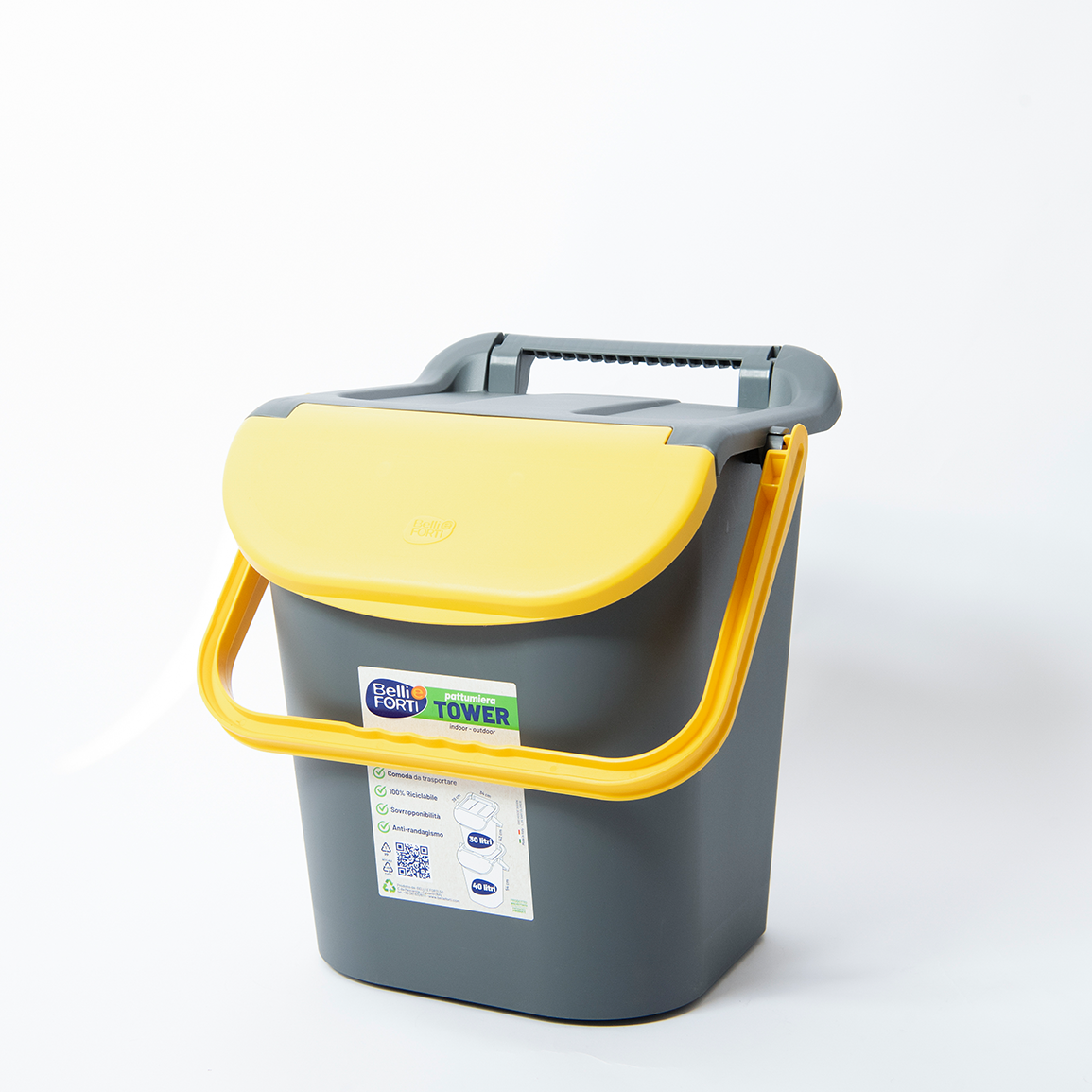 Cestino Aperto Bremermann 10L In Acciaio Inox - Sottile Per Ufficio E Cucina - 3