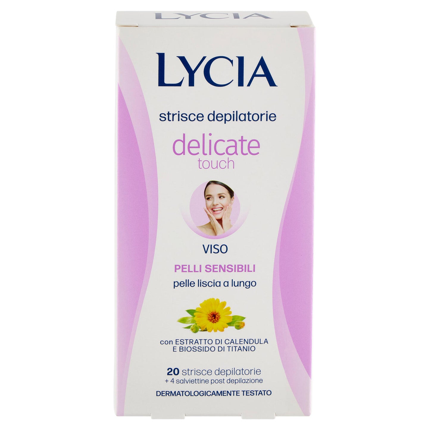 Lycia delicate touch strisce depilatorie Viso Pelli Sensibili 20 strisce + 4 salviettine (25533915)