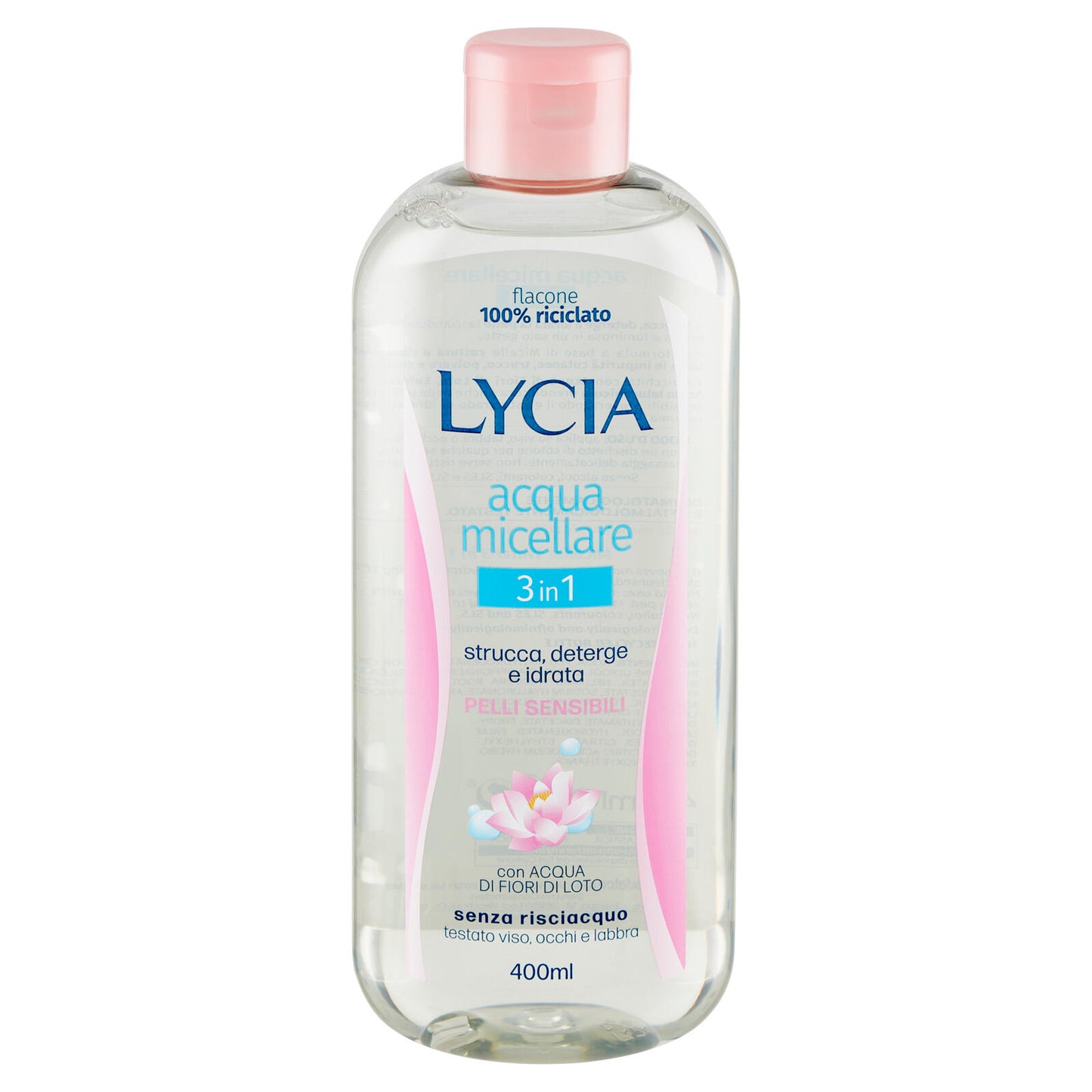 Lycia acqua micellare 3 in 1 Pelli Sensibili con Acqua di Fiori di Loto 400 ml (25533893)