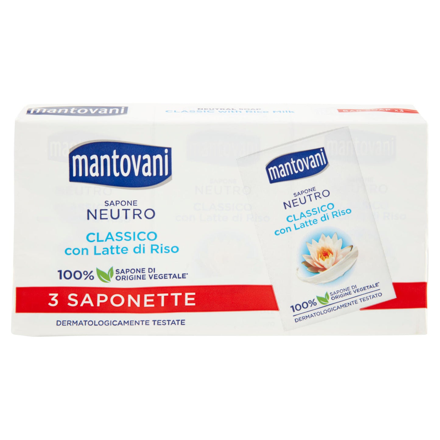 mantovani Sapone Neutro Classico con Latte di Riso 3 x 90 g (25534149)
