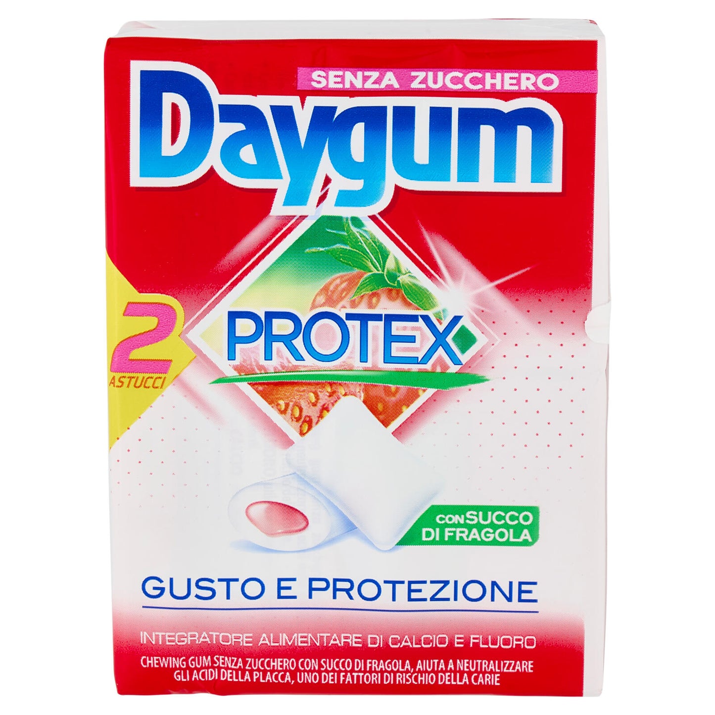 Daygum Protex con Succo di Fragola 2 x 30 g (25524287)