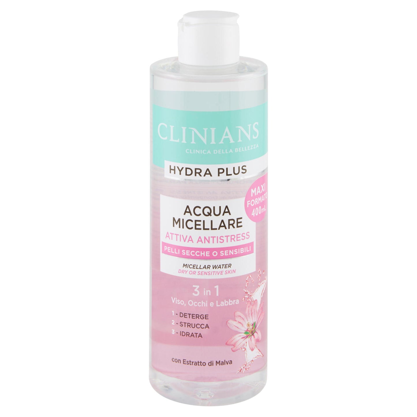Clinians Hydra Plus Acqua Micellare Attiva Antistress Pelli Secche o Sensibili 400 mL (25523031)