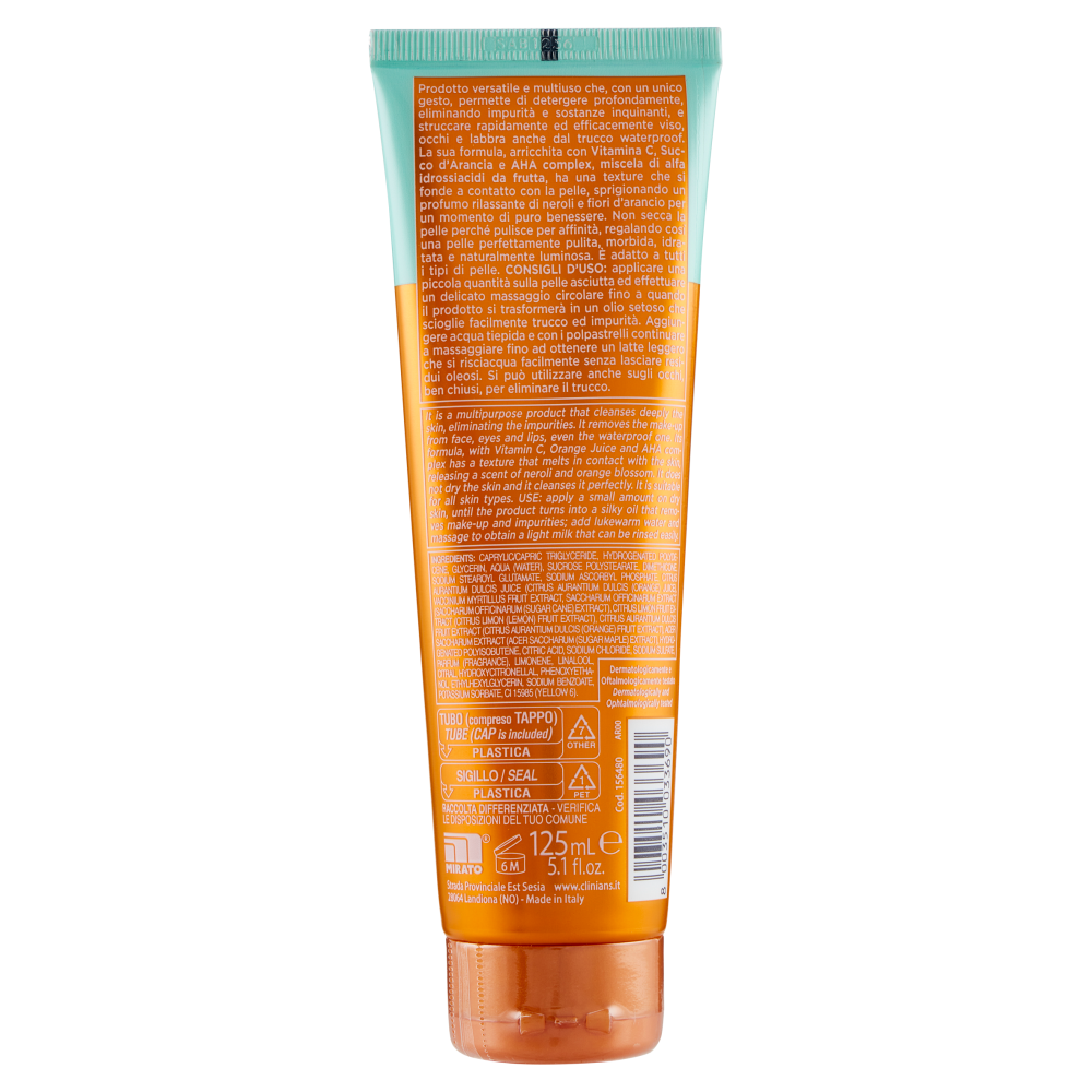 Clinians - Olio Gel Struccante Vitamina C - Pelle Morbida, Idratata, Luminosa - 125 ml (25522998)