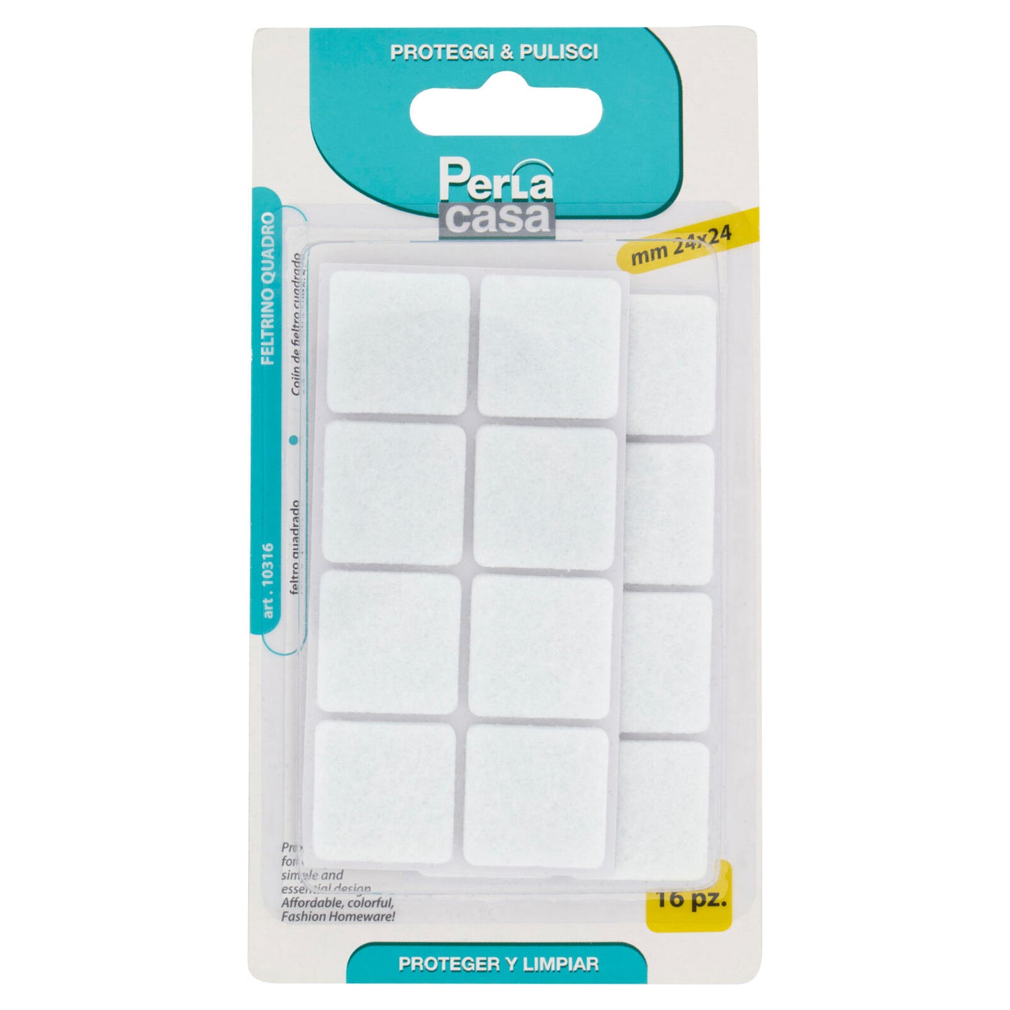 PerLa casa Proteggi & Pulisci Feltrino Quadro mm 24x24 16 pz (25578096)