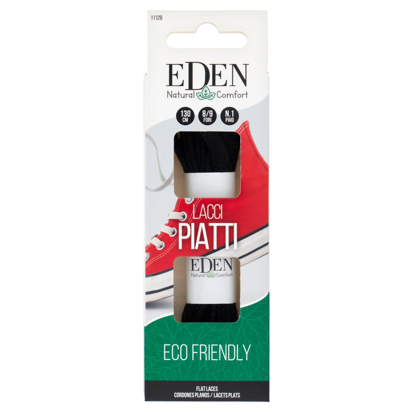Eden Natural Comfort Lacci Piatti 130 cm 8/9 Fori 1 Paio (25525898)