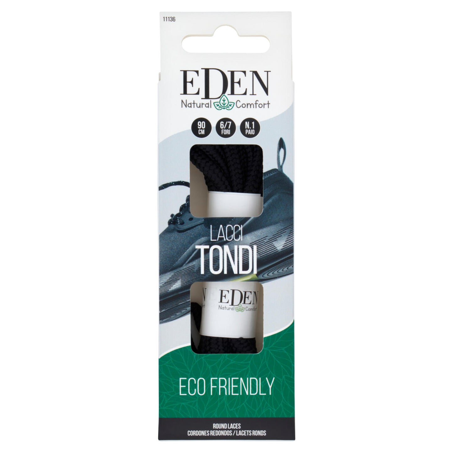 Eden Natural Comfort Lacci Tondi 90 cm 6/7 Fori 1 Paio (25525906)