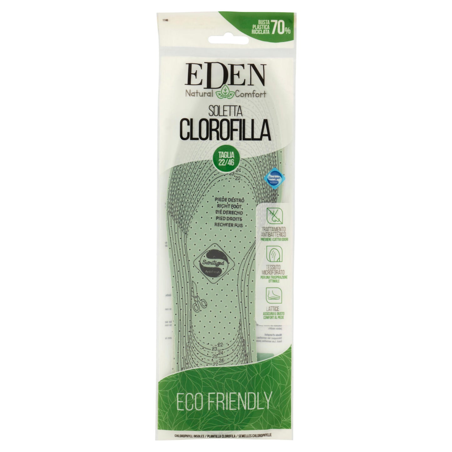 Eden Natural Comfort Soletta Clorofilla Taglia 22/46 (25525927)