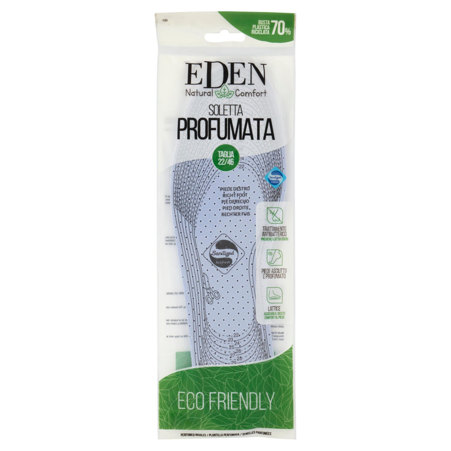 Eden Natural Comfort Soletta Profumata Taglia 22/46 (25525931)