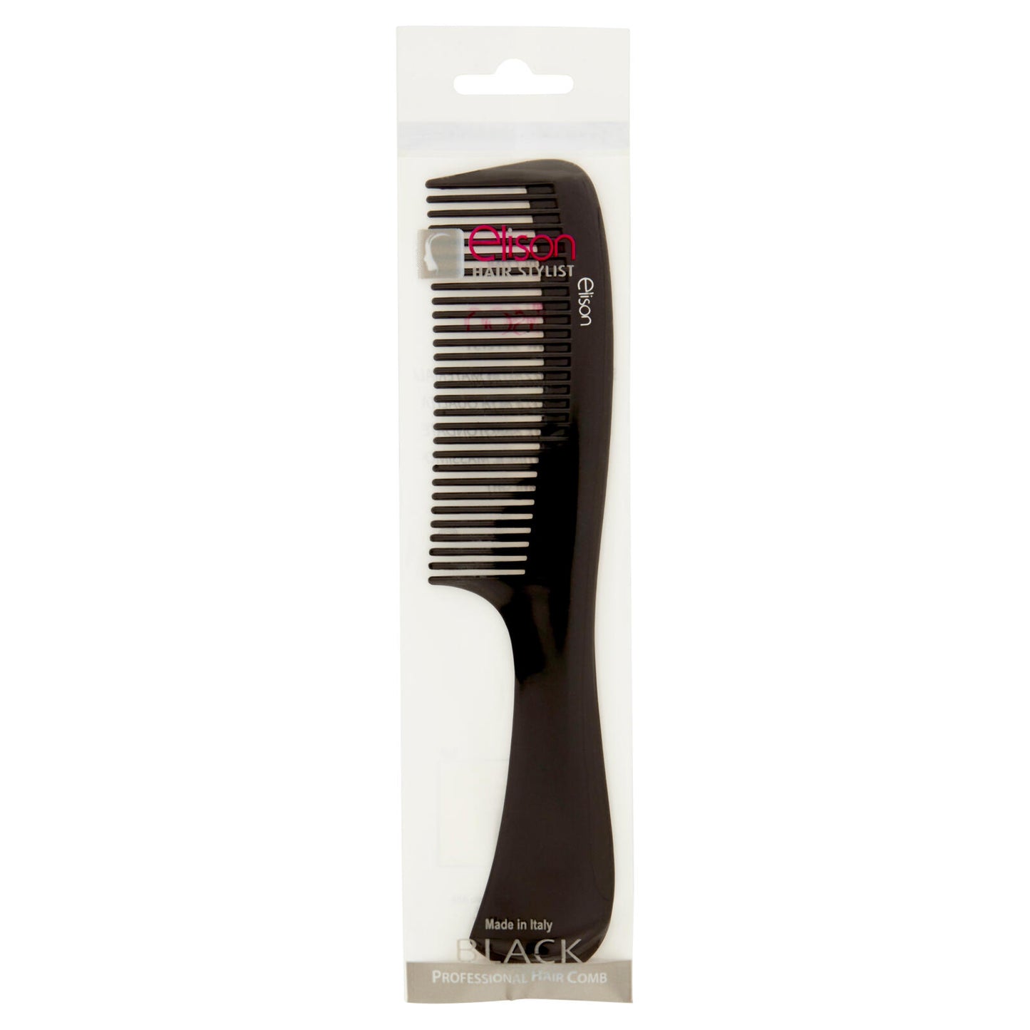elison Hair Stylist Professional Hair Comb Pettine pro scioglinodi con manico Black (25526104)